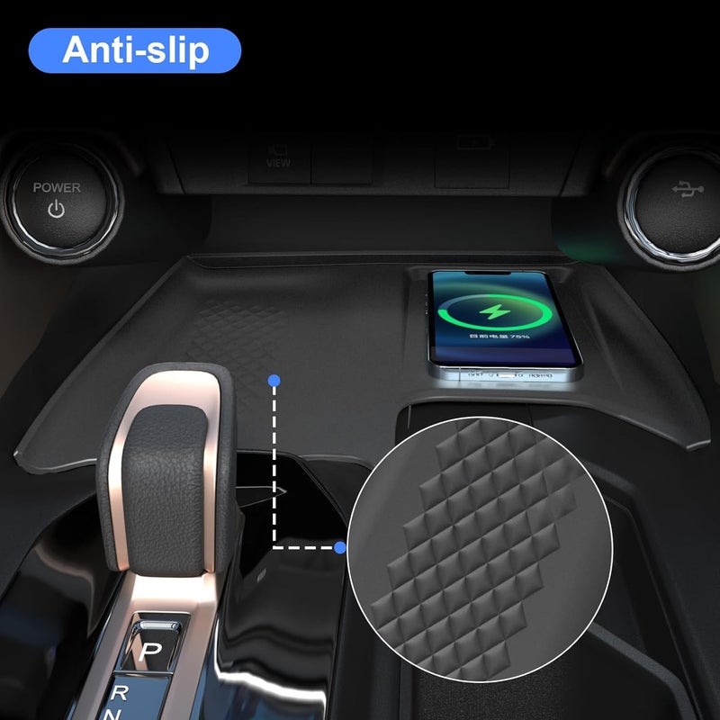 HOUCLEMIC Wireless Charging Anti-Slip Mat for Grand Highlander Accessories, Black Silicone Protective Pad for 2026 2025 2024 Grand Highlander Accessories - Image 4